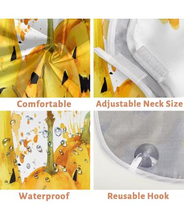 Watercolor Halloween Pumpkins Beard Bib Apron - Waterproof Hair Catcher for Men | Non-Stick Grooming Cape with Suction Cups - Perfect Gifts for Men - Buy Online on GoSupps.com