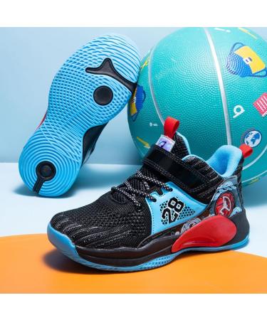 Adoff Basketball Shoes for Children | Casual Board & Sports Shoes | EU Size 35 - Black/Blue - Buy Online on GoSupps.com