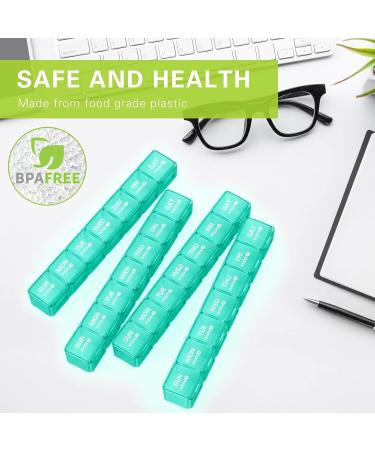 Annwer Large Monthly Pill Organiser 28 Day Pill Box Organizer by Week Large 4 Weeks One Month Pill Cases with Dust-Proof Container for Pills/Vitamin/Fish Oil/Supplements-Cyan - Buy Online on GoSupps.com
