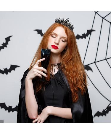 Black Gothic Crown for Women - Vintage Rhinestone Halloween Tiara - Buy Online on GoSupps.com
