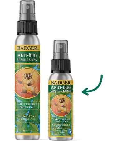 Badger Anti-Bug Shake & Spray 2.7 fl oz - Natural Insect Repellent - Buy Online on GoSupps.com