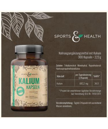 Potassium High-Dose Vegan Capsules - 300 Count | 682.2mg Potassium Citrate Daily | Additive-Free Supplement - Buy Online on GoSupps.com
