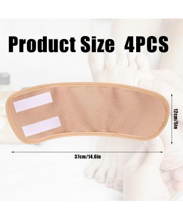 4pcs Organic Castor Oil Pack Wraps for Feet - Comfortable Khaki Sets for Pain Relief & Detox - Buy Online on GoSupps.com