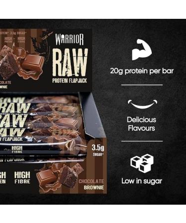 Warrior RAW Brownie Bars 12 x 75g - Buy Online on GoSupps.com