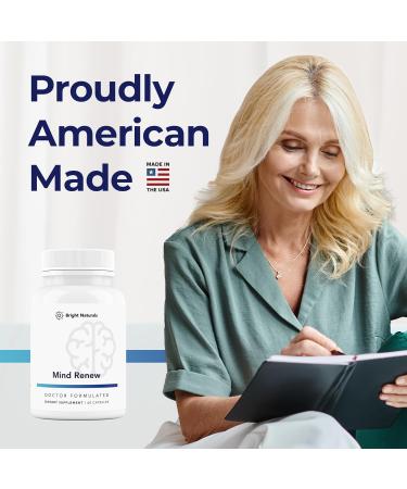 Mind Renew - Brain Supplements for Memory and Focus with Lion's Mane and Ginkgo Biloba Extract - 60 Capsules 60 Count(Pack of 1) - Buy Online on GoSupps.com