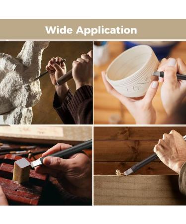 Homaisson Stone Carving Tool Set - 8 Tungsten Steel Chisels for Alabaster, Limestone, Slate, Wood, Bamboo - Sculpture Engraving Knives & Cutting Blades - Buy Online on GoSupps.com