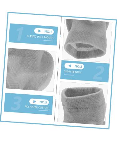 COOLHIYA 1set Heightening Socks Invisible Height Increase Insoles Heel Half Heel Boost Insole Breathable Socks Inner Heightened Sock Pad Men and Women Polyester Cotton Universal Booster pad 12.5x11cm Grey - Buy Online on GoSupps.com