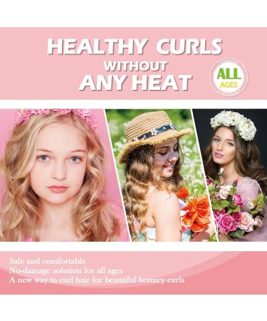 Heatless Overnight Curling Rod Set - 70 Soft Velour Hair Rollers for Long Beautiful Curls | Sleep-in Lazy Curlers in Champagne & Pink - Buy Online on GoSupps.com