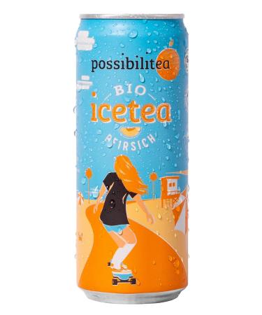 Buy Possibilitea Bio Iced Tea Peach - Organic Vegan & Climate Neutral (12 330ml) | Refreshing Cold Peach Tea with 3 Deposit - Buy Online on GoSupps.com