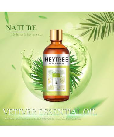 HEYTREE Vetiver Essential Oil 100ml - 100% Pure Therapeutic Grade for Diffuser (Pack of 1) - Buy Online on GoSupps.com