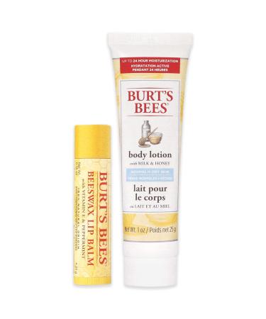 Burts Bees Hive Favorites Kit - Unisex Beeswax Lip Balm & Body Lotion Set (2021) - 2 Piece 0.15oz & 1.0oz - Buy Online on GoSupps.com