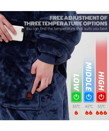 USB Heated Portable Ceiling - Large Heating Surface for Camping & Cold Weather | 3 Heating Zones & Pockets | Hooded Sweatshirt (No Power Bank) - Buy Online on GoSupps.com
