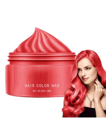 Jingmiger Hair color wax 30 ml temporary color wax washable styling paste for women young people parties fancy dress parties Red 1 unit Lot de 1