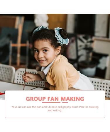 EXCEART 5 Pcs Chinese Art Paper Fans - DIY Blank Hand Fans for Painting and Graffiti (White) - Buy Online on GoSupps.com