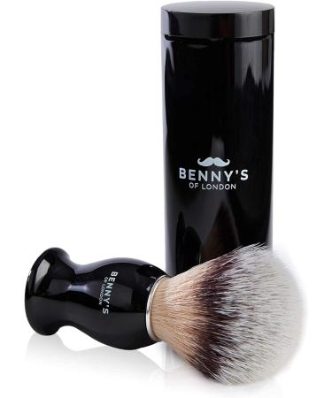 Shaving Brush | Free Travel Case | BENNY'S | Luxury Brush | Gentle Exfoliator | Removes Dirt Dead Skin and Reduce Blemishes | Men's Gift Idea | Creates The Best Shaving Cream Lather | Made in The UK - Buy Online on GoSupps.com