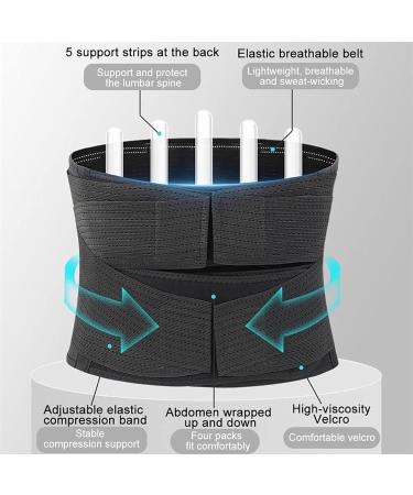 Double Compression Back Support Belt - Lumbar Decompression Waist Brace for Pain Relief | Breathable Strap for Scoliosis Herniated Disc & Sciatica - Silver Gray M - Buy Online on GoSupps.com