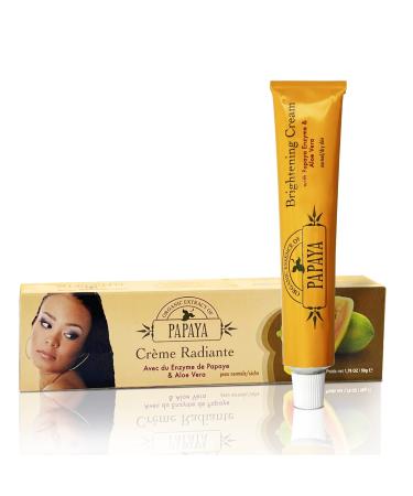 Papaya Brightening Cream 50g - Formulated to Improve Clarity and Skin Radiance Alpha Arbutin and Aloe Vera