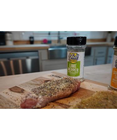 Y'all Brands Lime Pepper Seasoning - All-Natural Gluten-Free Seasoning for Chicken, Fish, Shrimp, and Pork Chop - 6 oz - Buy Online on GoSupps.com