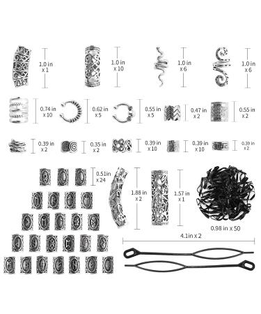 152 Pieces Dreadlocks Jewelry & Hair Accessories | Decorative Locs Beads for Women - Imitation Wooden & Metal Styles - Buy Online on GoSupps.com