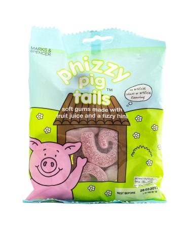 Marks & Spencer Percy Pig Phizzy Pig Tails 170g | Vegetarian Sweets