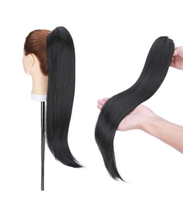 55 cm claw on ponytail extensions curly clip in ponytail wavy curly synthetic hair extension hair extension braid hair part ponytail for women dark black
