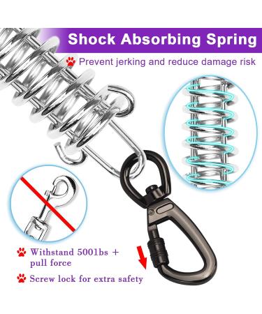 Shop Tie Out Leashes for Dogs - Shock Absorbing 3-15m Yard Leashes in Purple | Durable & Safe - Buy Online on GoSupps.com