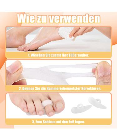 6 Pairs Hammer Toe Cushions | Corrector for Hallux Valgus | Men & Women Relief - Buy Online on GoSupps.com