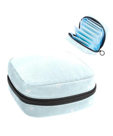 Women's bonds Storage pockets Stillpad holder blue polka dot pattern portable period kit pocket feminine product bag for women girls color1