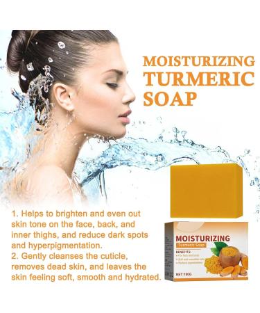 Turmeric Soap for Skin Lightening 100g Turmeric Face Wash Natural Skin Lightening Exfoliator Skin Lightening Soap Turmeric Light Skin Liquid Soap Cleant - Buy Online on GoSupps.com