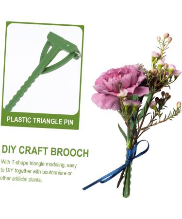 1 Set 100pcs Diy Corsage Material Plant Magnets Boutonniere Flower Brooch Accessories T-shape Brooch - Buy Online on GoSupps.com