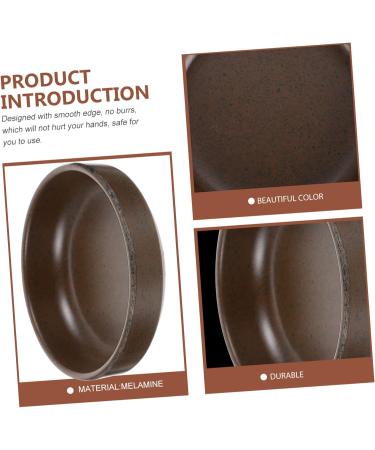 Zerodeko 2pcs Chili Sauce Snack Plate Mini Appetizer Plate Ice Cream Bowl Kitchen Gadgets Pickles Melamine 9X9X2.4CM Brown - Buy Online on GoSupps.com