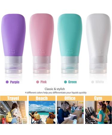 MODENGKONGJIAN Leak Proof Travel Bottles - TSA Approved Silicone Squeezable 2oz (4 Pack) - Buy Online on GoSupps.com