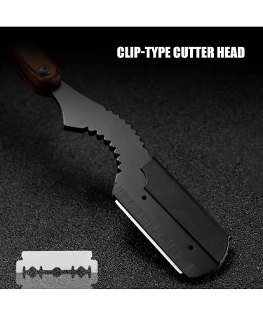 Straight Edge Razor Blade Holder - Premium Wooden Handle Beard Razor for Men | Safe & Sharp Manual Shaving (Blades Not Included) - Buy Online on GoSupps.com