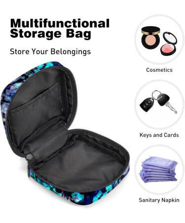 Abstract Blue Storage Bag for Women | Portable Menstrual Cup & Tampon Holder | Ideal for Teens & Nursing Pads - Buy Online on GoSupps.com