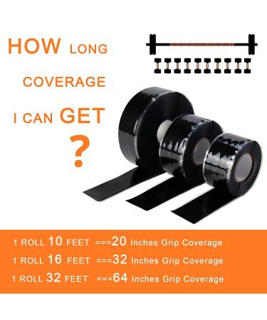 Autrends 10FT Self Fusing Silicone Grip Tape for Gym Equipment & Tools - Black - Buy Online on GoSupps.com