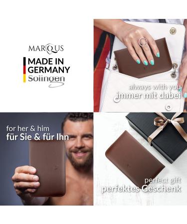 Solingen Manik r Set 12 - Premium Nail Care Set for Men & Women | Complete Manicure & Pedicure Kit in High-Quality Brown Synthetic Leather Etui - Perfect for Home & Travel - Buy Online on GoSupps.com