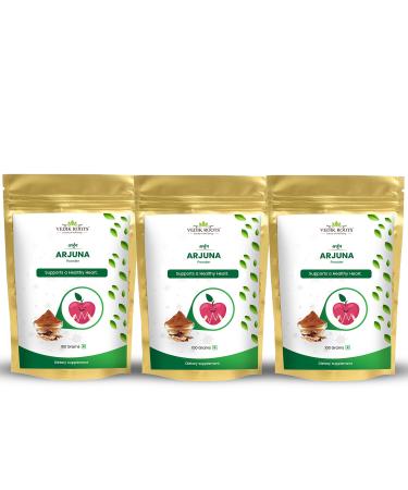 VEDIKROOTS Organic Arjuna Bark Powder 100 g Supports Healthy Heart Functions Arjun Ki Chaal Powder Promotes Healthy Metabolism (Pack of 3)