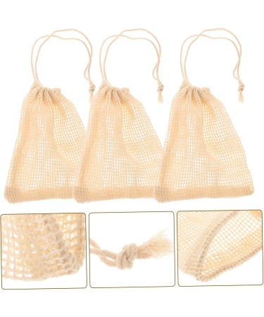 Gogogmee 6pcs Soap Soap Scrubber Pouch Soap Saver Pocket Soap Saver Sisal Beige - Buy Online on GoSupps.com
