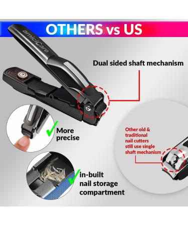 amiciCare Nail Cutter Professional Grade Nails Clipper with Automatic Nails Collector and Nail Polisher with Filer - Buy Online on GoSupps.com