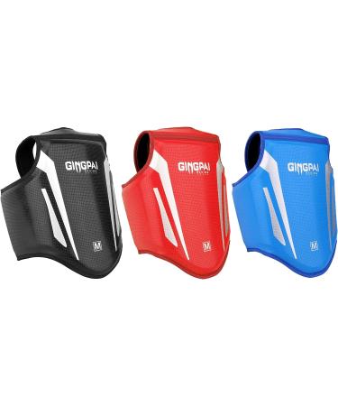 GINGPAI PU Leather Chest Guard | Boxing & Martial Arts Body Protector | Red Small - Buy Online on GoSupps.com