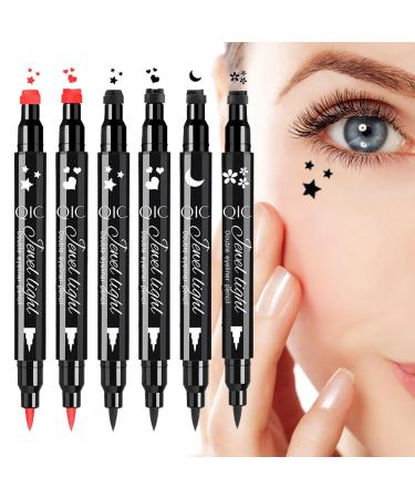 Eye Liner Stamp Pens - Black Eye Liner Pencil Double-Headed Eye Liner Pen Long-Lasting Eye Makeup Stencil Cat Eye Winged Eye Liner