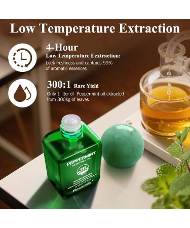Flower Say Peppermint Essential Oil for Diffuser, USDA Organic Mint Oil for Hair Growth, 100% Pure Peppermint Oil for Skin, Aromatherapy, Candle Making & Garden Care-30ml - Buy Online on GoSupps.com