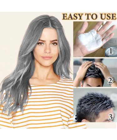 Silver Grey Temporary Hair Dye Cream | Washable Color Pomade for All | International Shipping - Buy Online on GoSupps.com