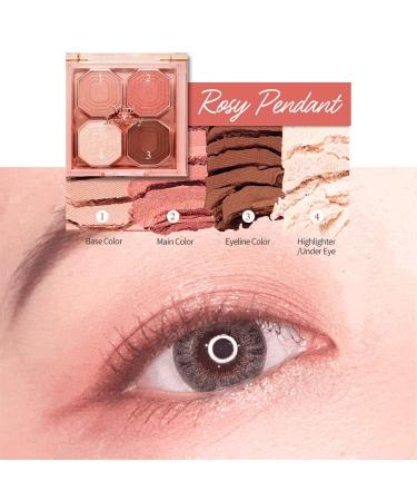 Etude House Play Color Eyes Mini Jewelry 1 Gold Pendant Eyeshadow Palette - 4 Glitter, Shimmer, and Matte Shades | Long Lasting Korean Makeup - Buy Online on GoSupps.com