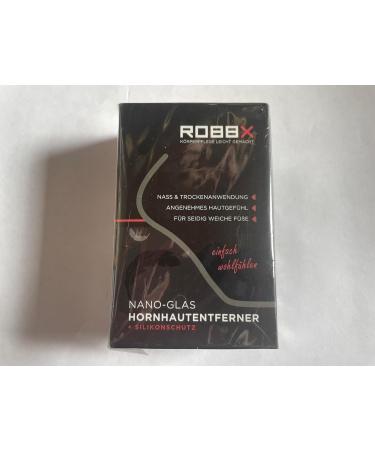 Robbx 2in1 Nano Glass Corneal Remover | Wet & Dry Foot Care Tool with Free Anti-Slip File Cover | Perfect for Horn Removal on Feet & Hands - Black - Buy Online on GoSupps.com