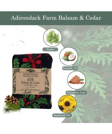 Balsam & Cedar All-Natural Soap Bar - 2oz Vegan Organic Soap for All Skin Types | Plant-Based Essential Oils | USA Made Gift for Men & Women - Buy Online on GoSupps.com