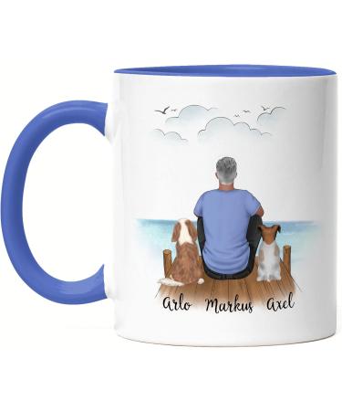 Personalized Kiddle-Design Dog Dad Mug - Blue Dog Owner Gift | Perfect for Dog Lovers & Pet Fans - Buy Online on GoSupps.com
