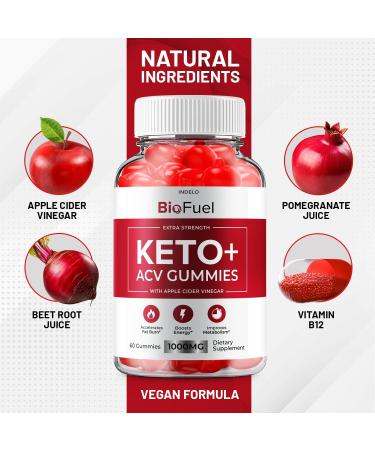 Bio Fuel Keto ACV Gummies - Advanced Apple Cider Vinegar Supplement for Men & Women | 60 Count Dietary Gummies Boost Energy & Support Weight Loss - Buy Online on GoSupps.com