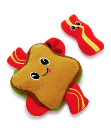 Pet Craft Supply Silly Snacks and Funny Food Crinkle Cuddling Catnip and Silvervine Interactive Cat Toys - Great For Indoor Cats and Kittens BLT