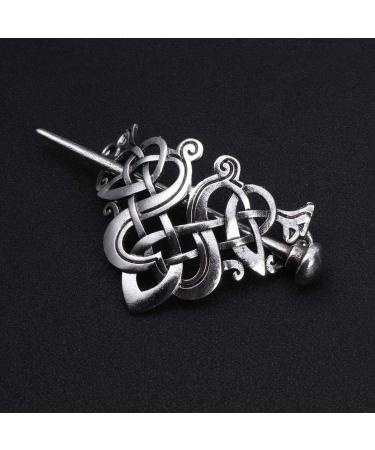 Solustre Vintage Celtic Hairpin - Viking Hair Clip with Celtic Knots for Women & Girls | Unique Hair Jewelry - Buy Online on GoSupps.com